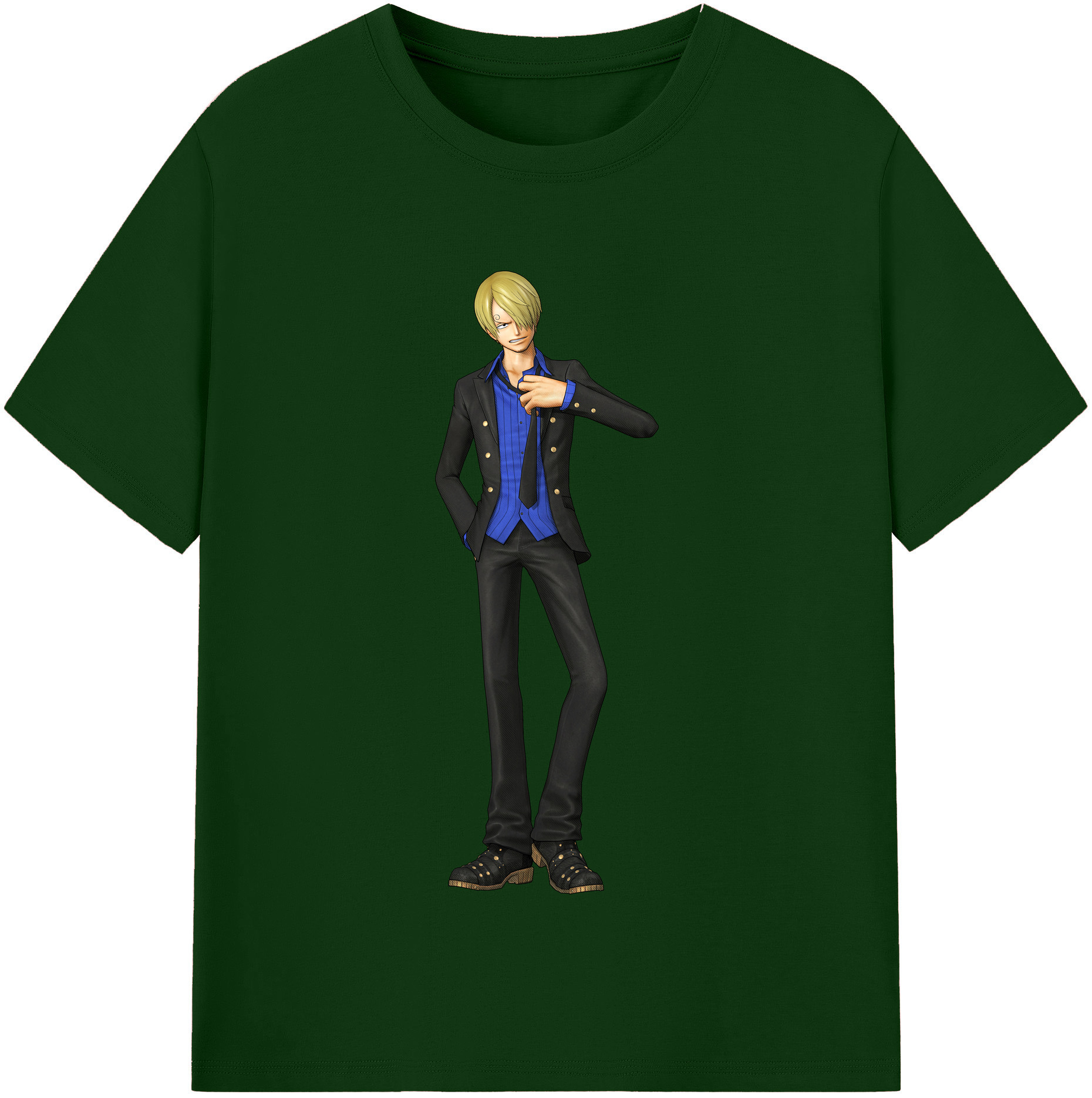 ワンピース サンジ ONE PIECE Sanji 綿100％半袖Tシャツ（フロントプリント）